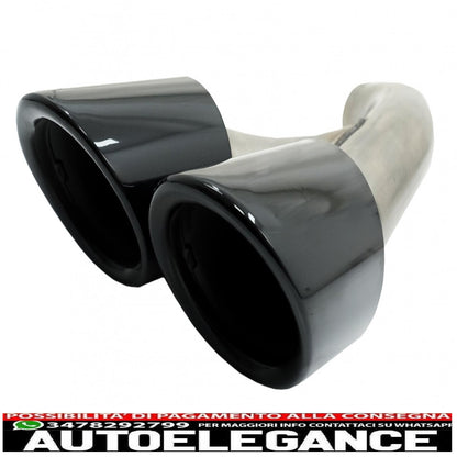 Exhaust pipes suitable for porsche cayenne 92a facelift (10/2014-2017) gts design piano black