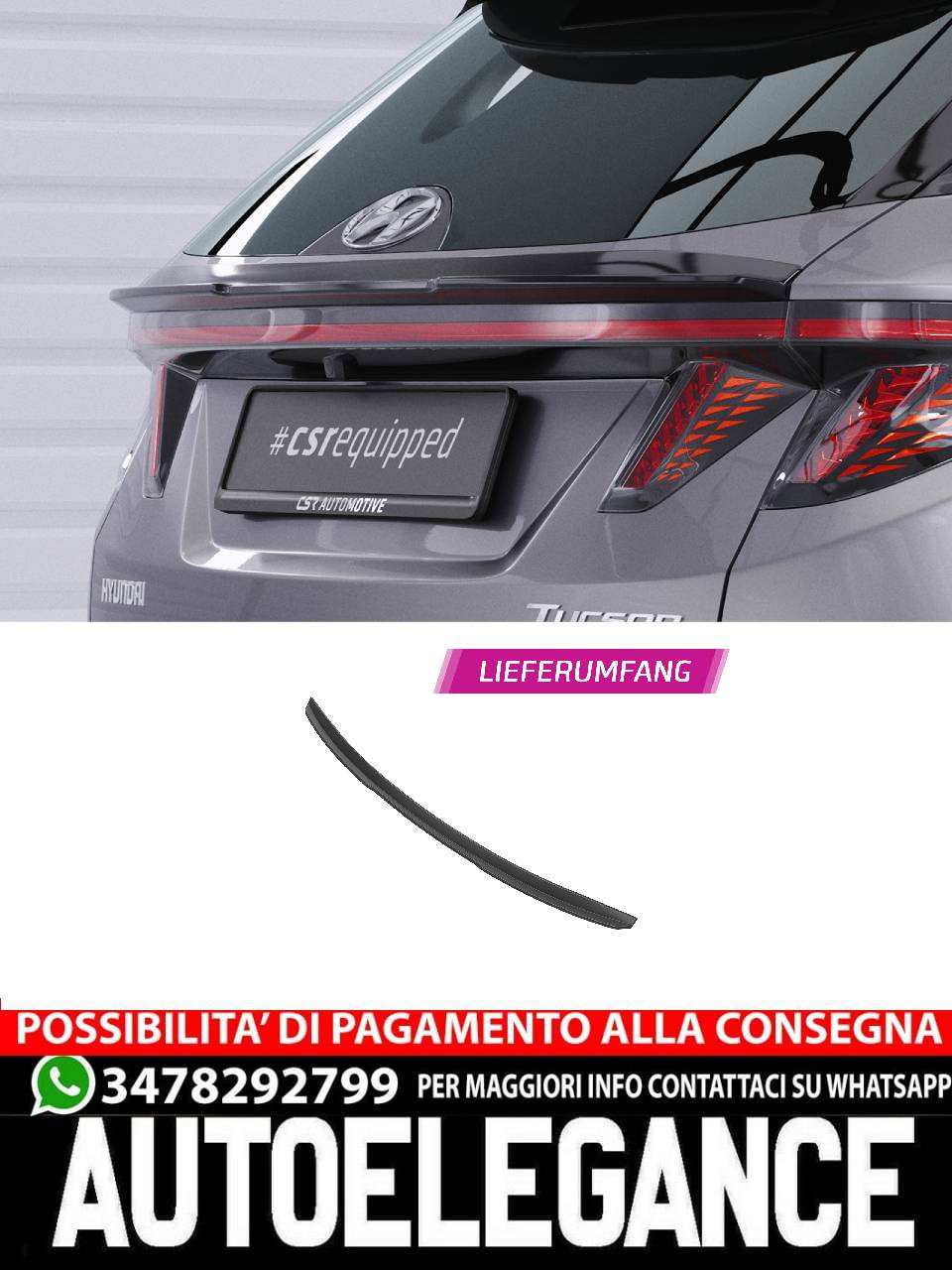 ALETTONE POSTERIORE adatto per Hyundai Tucson (TL)