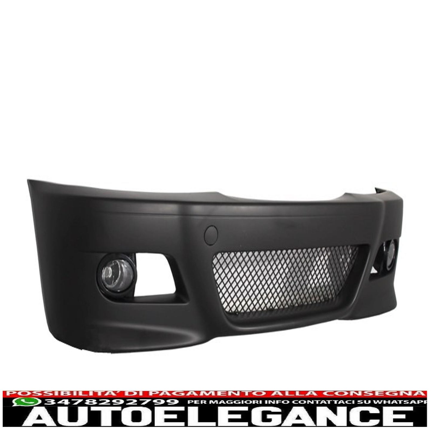 paraurti anteriore con fendinebbia e coperture adatto per bmw e46 serie 3 (1998-2004) m3 look