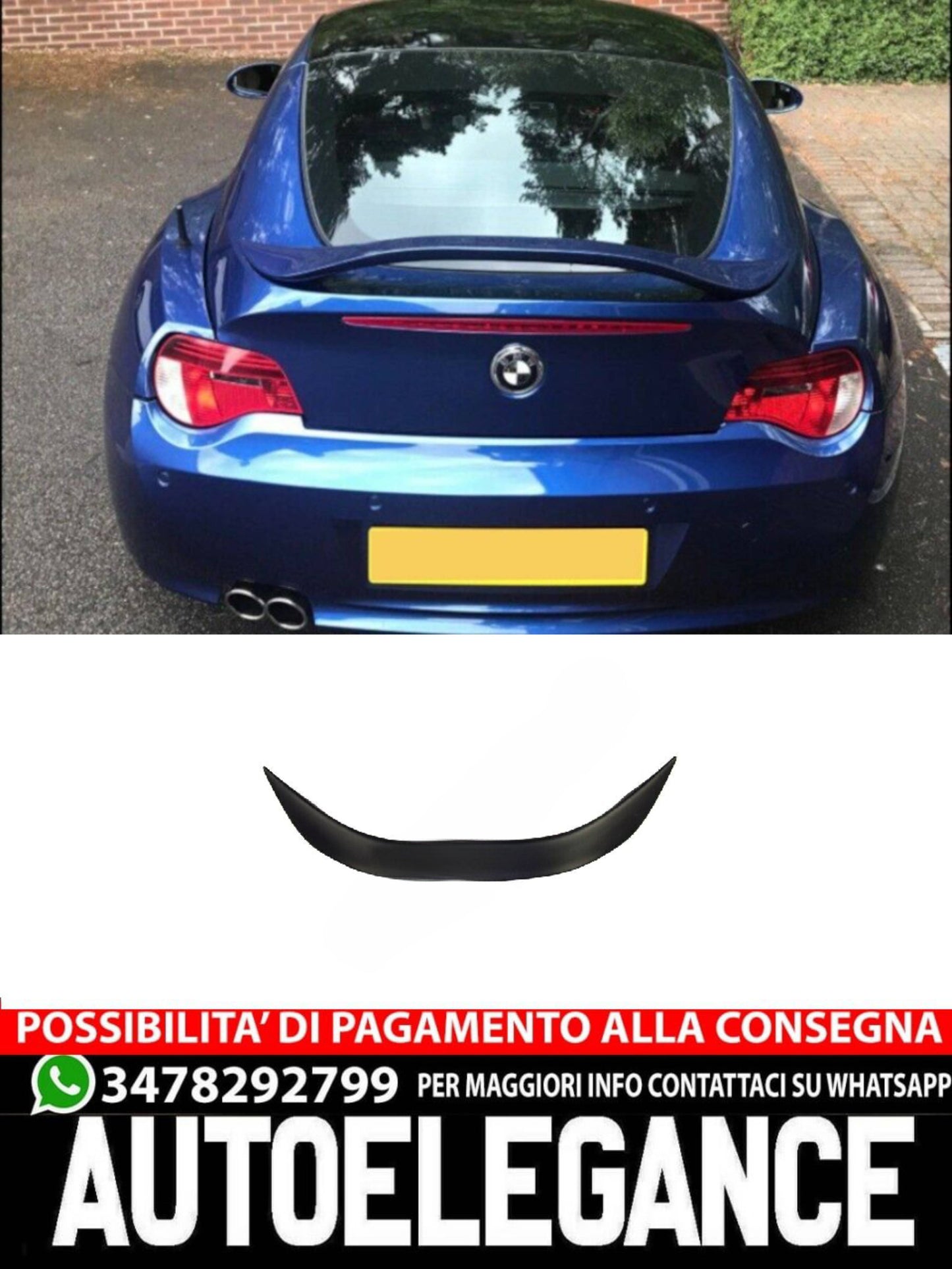 SPOILER adatto per BMW Z4 E86 2002–2009 coupe