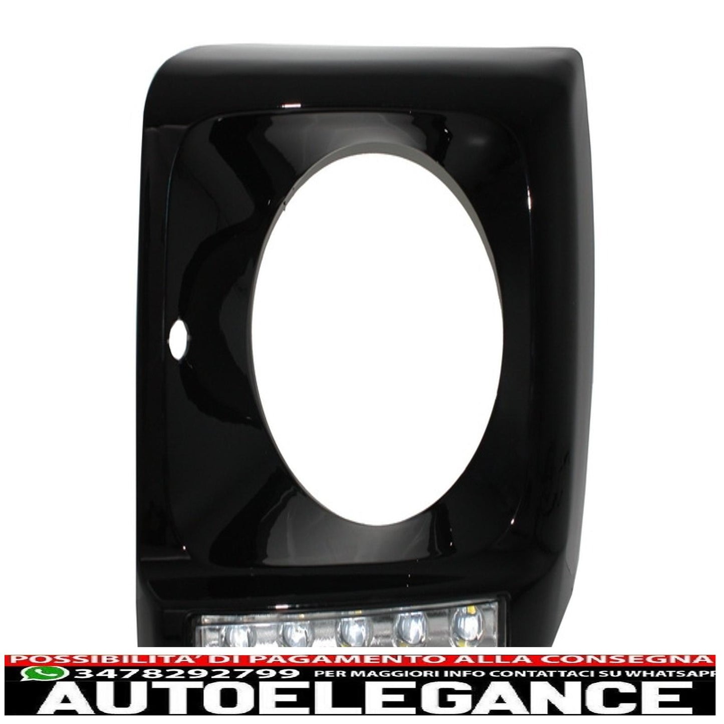 coperture fari nere con led drl luci diurne cromate adatte per mercedes classe g w463 (1989-up) design g65 nero AUTOELEGANCERICAMBI
