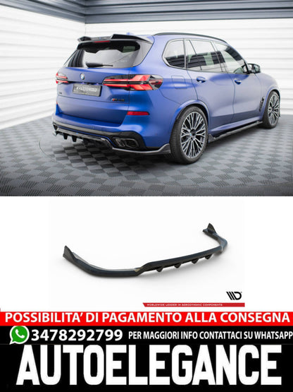 SPLITTER POSTERIORE CENTRALE (CON BARRE VERTICALI) ADATTO PER V.2 BMW X5 M-PACK G05 FACELIFT