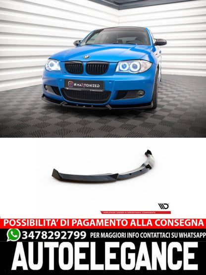 SPLITTER ANTERIORE ADATTO PER V.2 BMW 1 M-PACK E87 FACELIFT  (2007-2011)