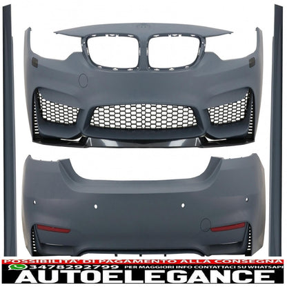 kit carrozzeria completo adatto per bmw serie 4 f32 coupé f33 cabrio (2013-2019) design m4 con terminali di scarico design acs