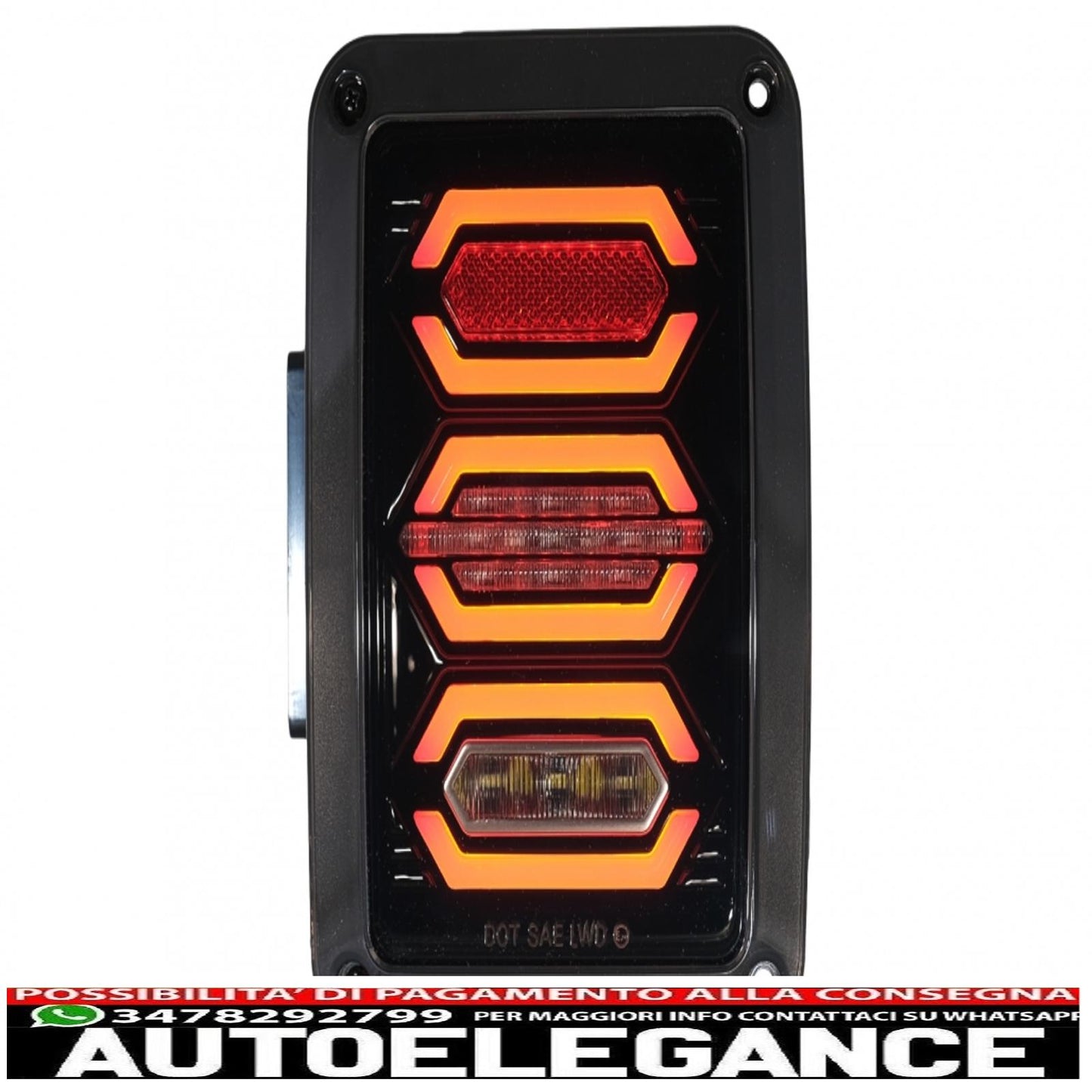 fanali posteriori full led adatti per jeep wrangler jk rubicon (2007-2017) fumè