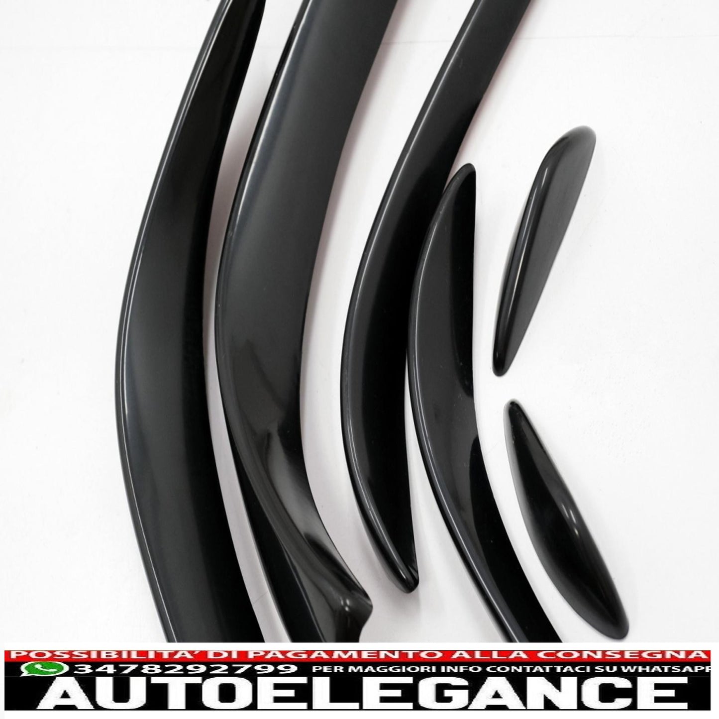 Front Bumper Splitter Wings Flaps Aero Fit For Mercedes C Class W205 S205 C205 A205 (2015-2018) C43 Piano Black Design