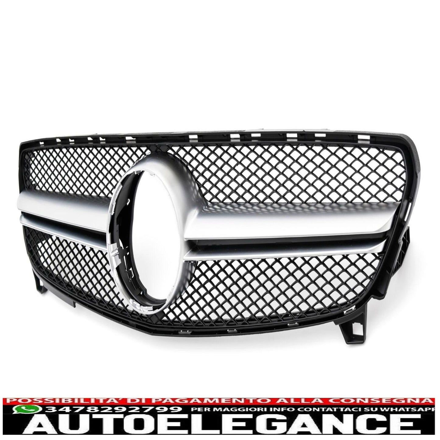 griglia radiatore adatto per mercedes w176 classe a argento 15-18 lifting-mostra il titolo originaletesto originalegrill kühlergrill passt für mercedes w176 a-klasse silber 15-18 facelift