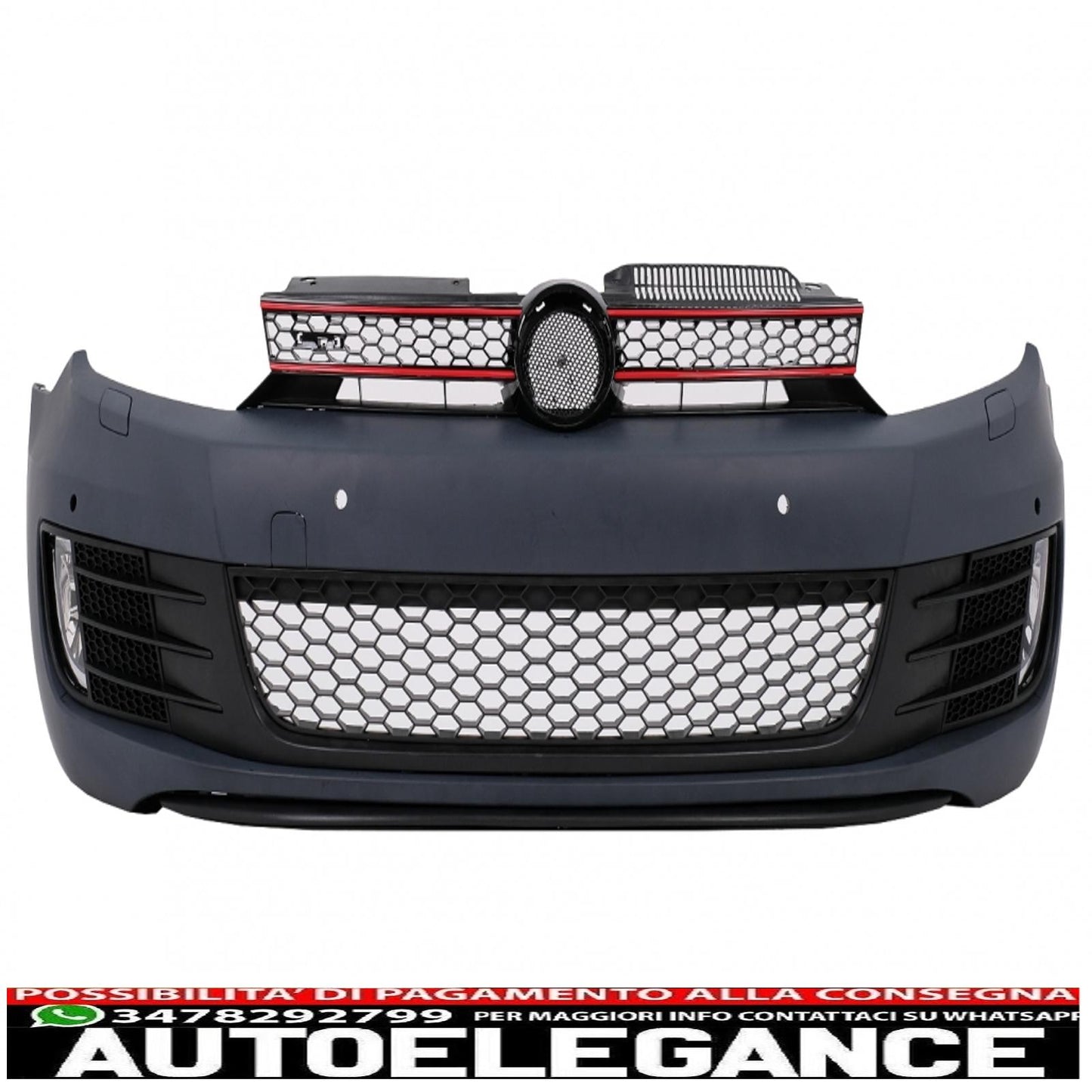 front bumper with led headlights drl cornering light sliding chrome suitable for vw golf vi 6 (2008-2013) gti u design 