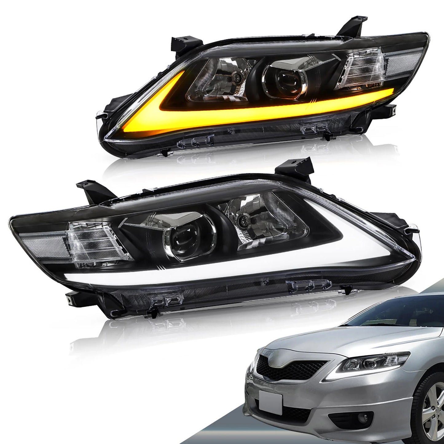 Fari LED sequenziali per Toyota Camry 2010-2011 ABS, PMMA, VETRO Materiale YAA-K