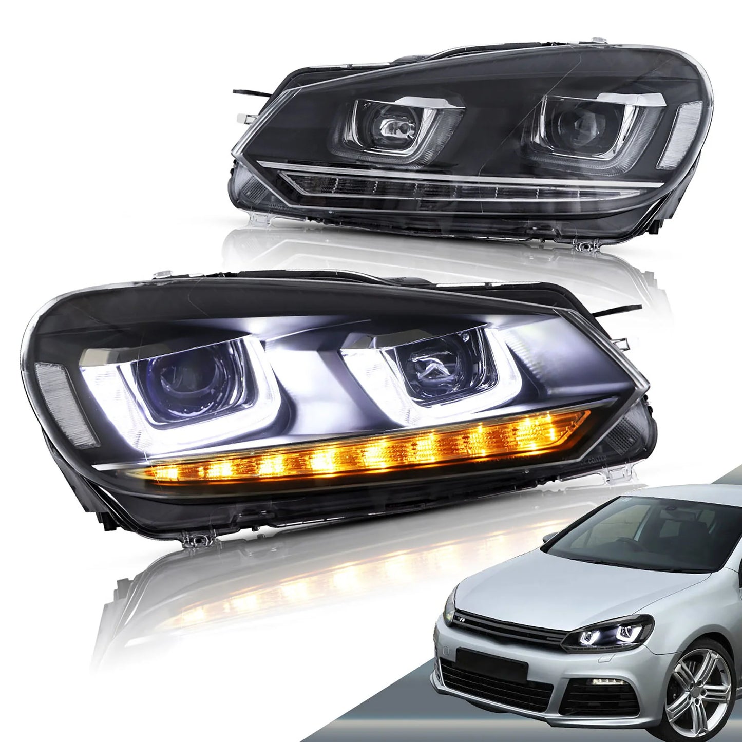 Dual Beam per Volkswagen Golf 6/MK6 2010-2014 (NON adatto per modelli Golf GTI e Golf R)