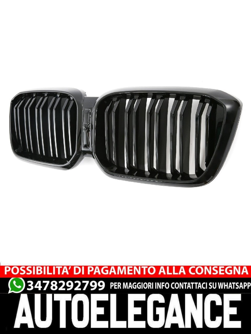 SUITABLE FOR BMW X3 X4 G01 G02 LCI RADIATOR GRILLE GLOSS BLACK 