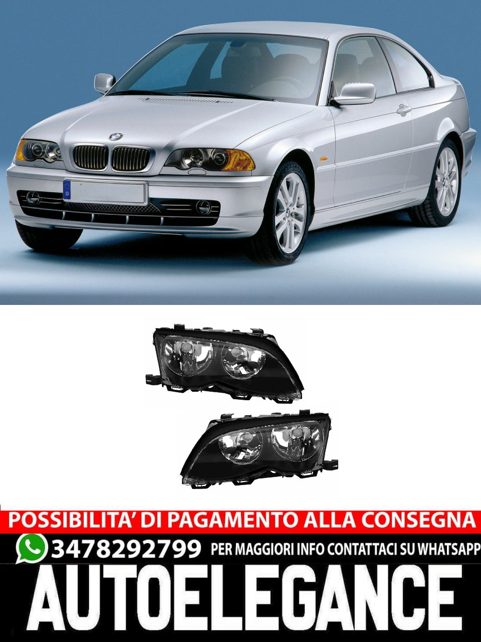 Fanale posteriore per BMW E46 Serie 3 Limo Touring 01-05 Facelift Set per motore H7 LWR