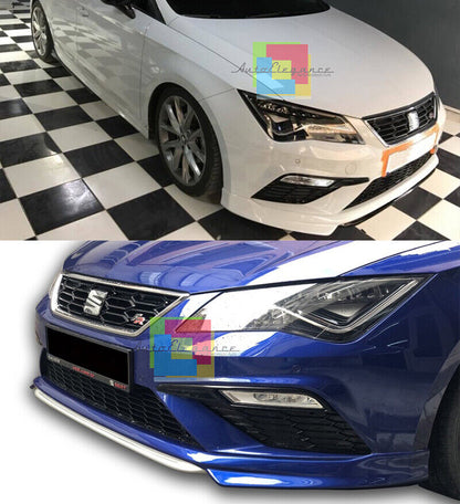 SEAT LEON 5F 2017+ LIFT SPOILER LOOK FR FRONT BUMPER SPOILER ABS 