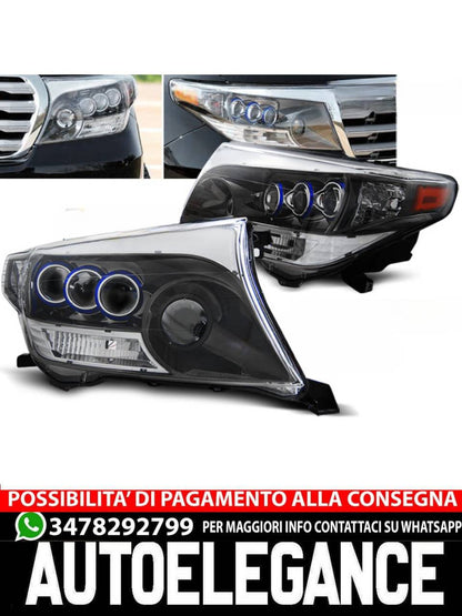 TOYOTA LAND CRUISER FJ200 07-12 PROIETTORE NERO CROMATO