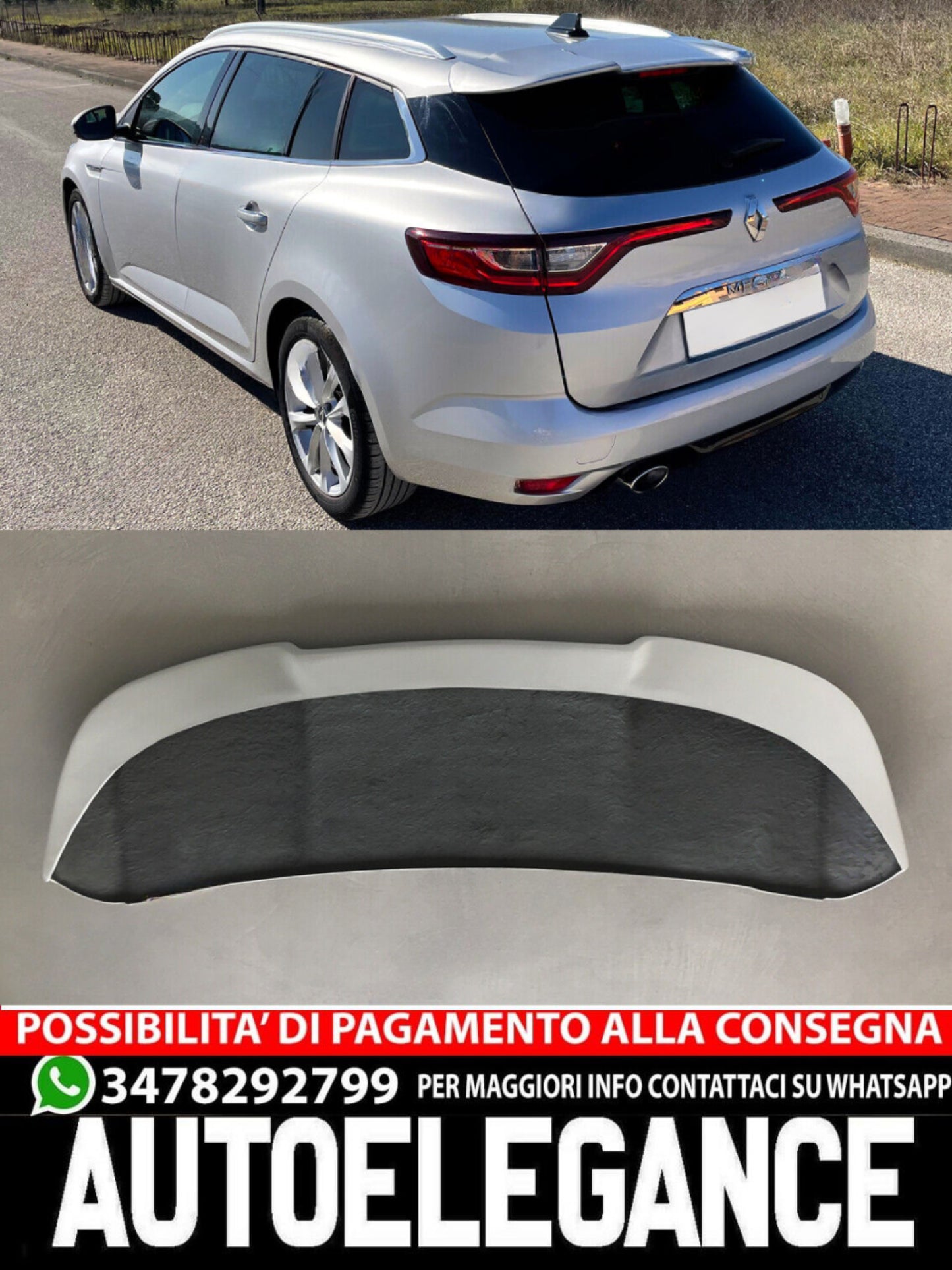 SPOILER LOOK ADATTO PER RENAULT MEGANE MK4 GRANDTOUR RS