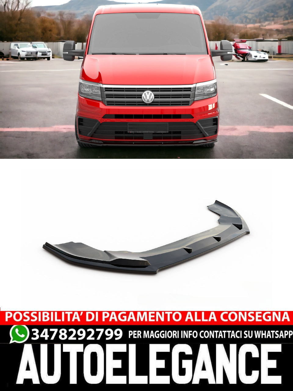 FRONT SPLITTER SUITABLE FOR V.1 VOLKSWAGEN CRAFTER MK2 