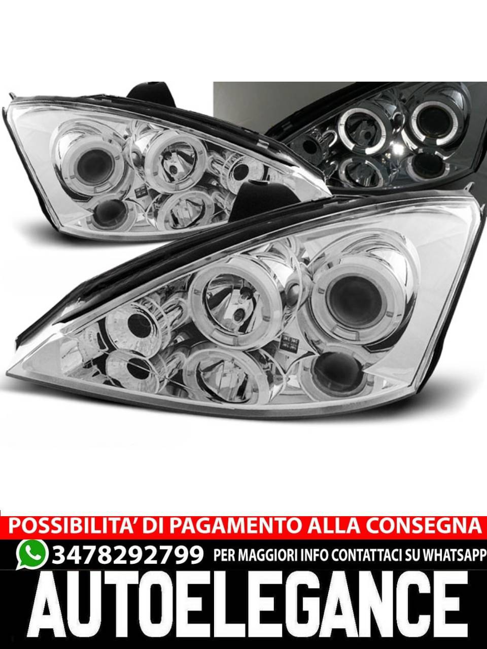 FORD FOCUS 11.01-10.04 CHROME ANGEL EYES 