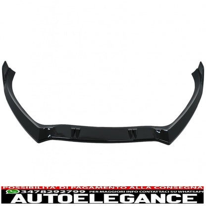 additional spoiler for front bumper suitable for audi a4 b8.5 facelift (2012-2015) sedan avant piano black 