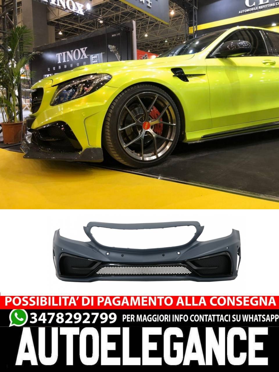 Paraurti anteriore adatto per Mercedes Classe C W205 S205 A205 C205 (2014-2019)