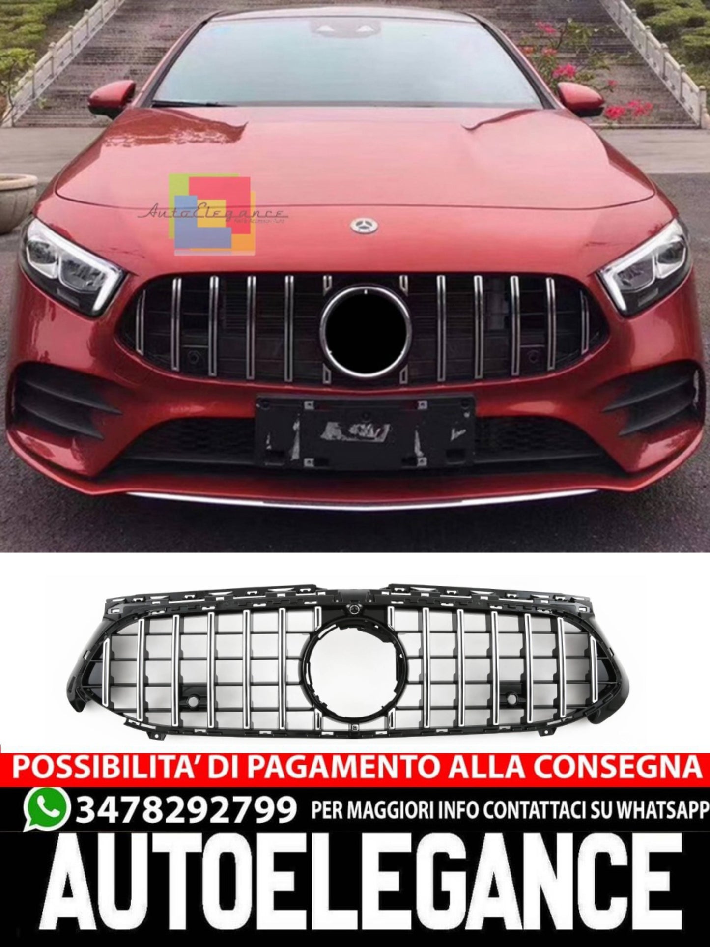 Griglia sportiva per Mercedes W177 V177 Classe A PANAMERICANA AMG 2023+