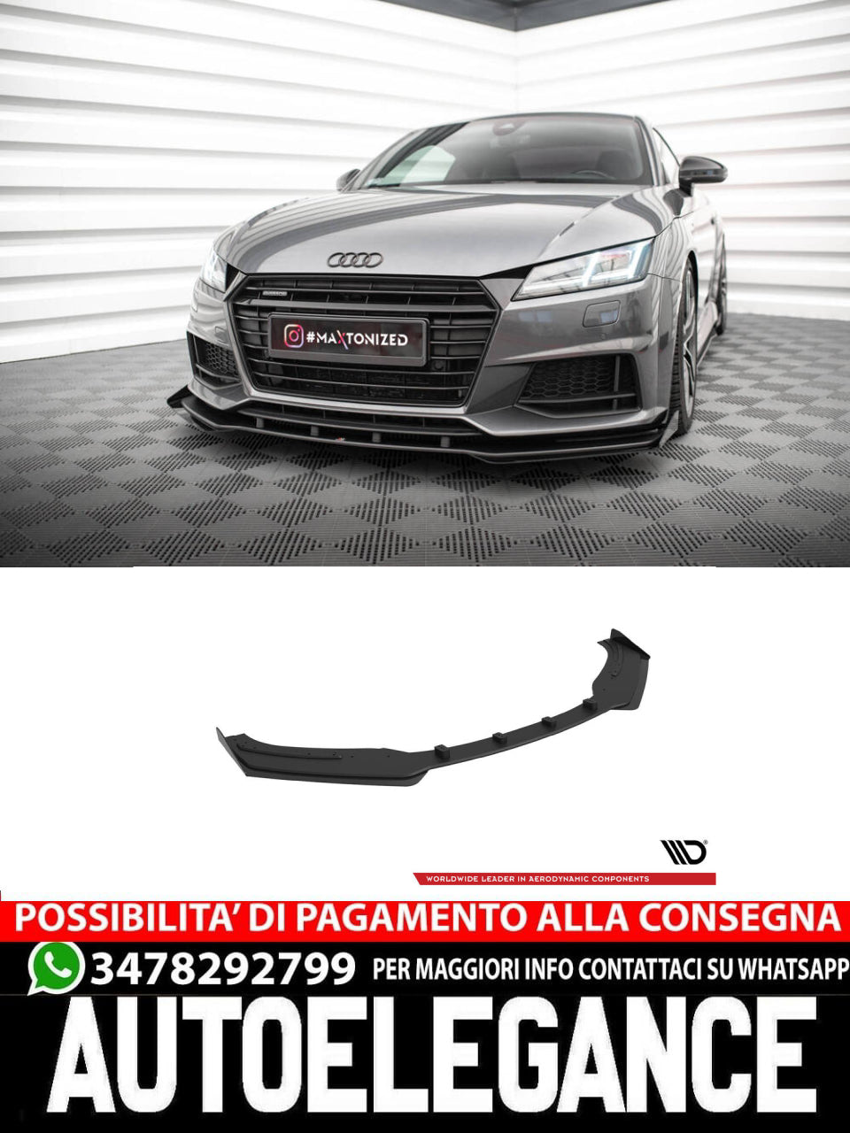 SPLITTER ANTERIORE STREET PRO AUDI TT S / S-LINE 8V (2014-2018)