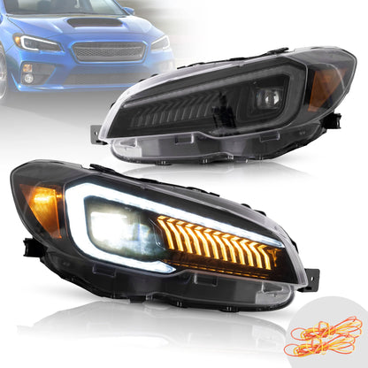 Fari per proiettori a LED per Subaru WRX 2015-2020 WRX STI 2015-2017 (non adatti a modelli WRX 18-21 con AFS/SRH)