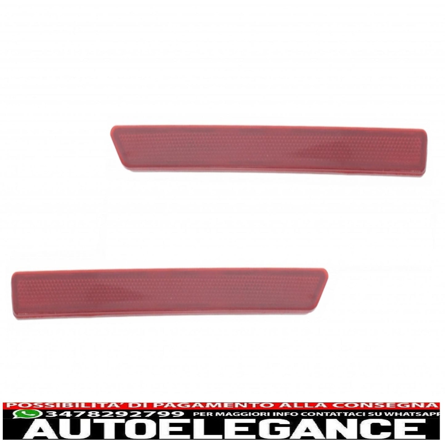 set red reflectors suitable only for bmw 3 series f30 (2011-2019) rear bumper evo design 