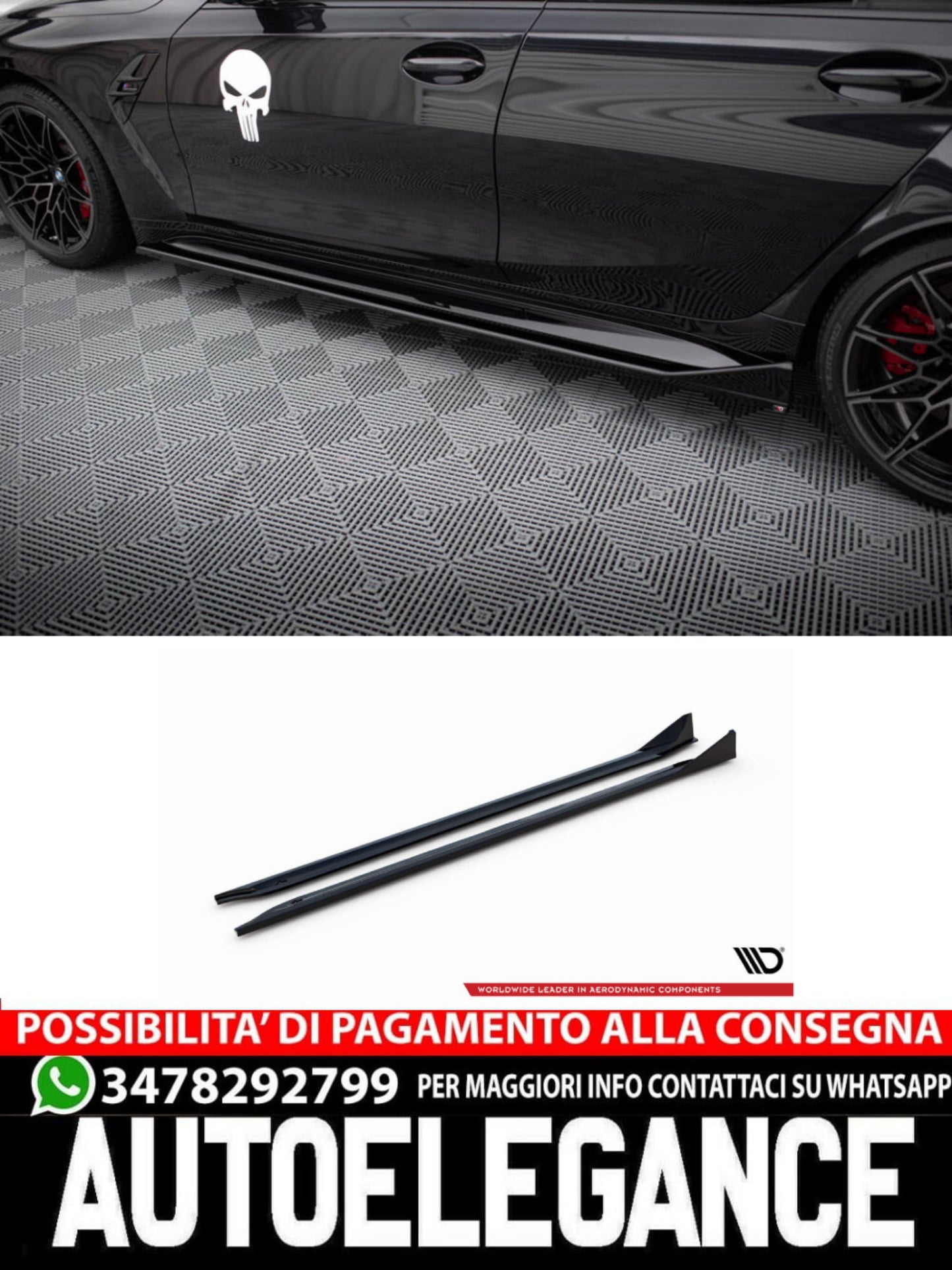 MINIGONNE LATERALI adatte per V.3 CSL LOOK BMW M3 G80  (2021 - )