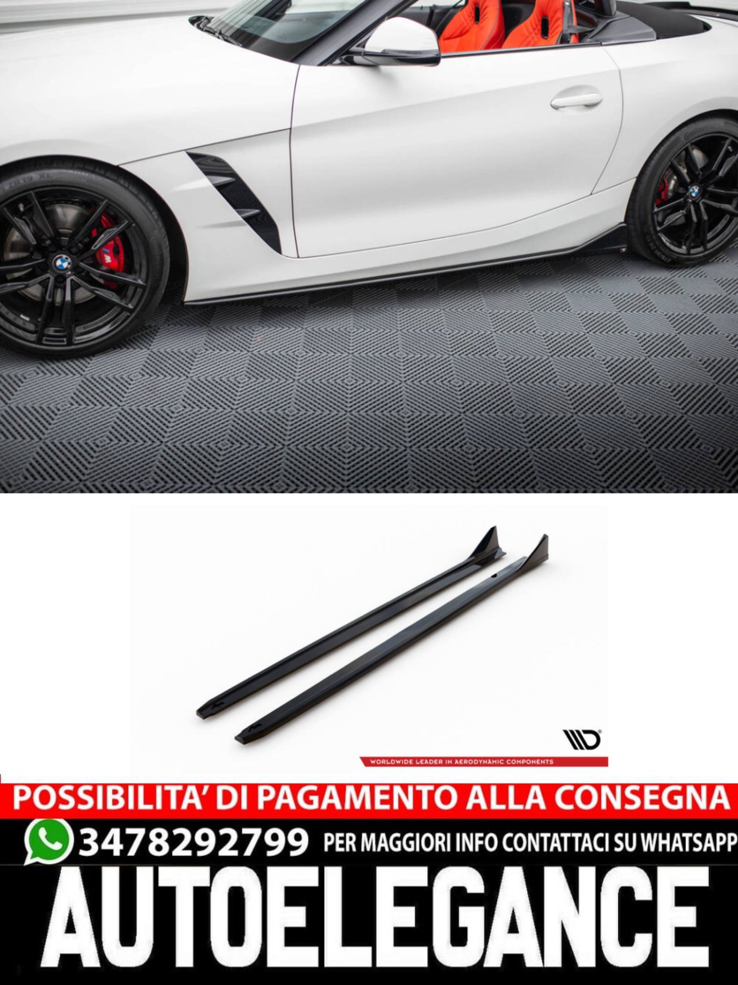 MINIGONNE LATERALI ADATTE PER BMW Z4 M40I / M-PACK G29 FACELIFT  (2022 - )