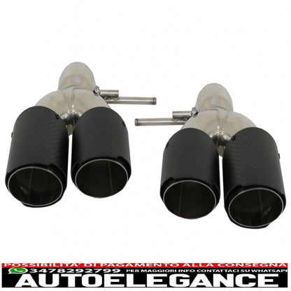 Carbon Fiber Exhaust Muffler Tips Fit For Land Rover Range Rover &amp; Suv Inlet 7.8cm