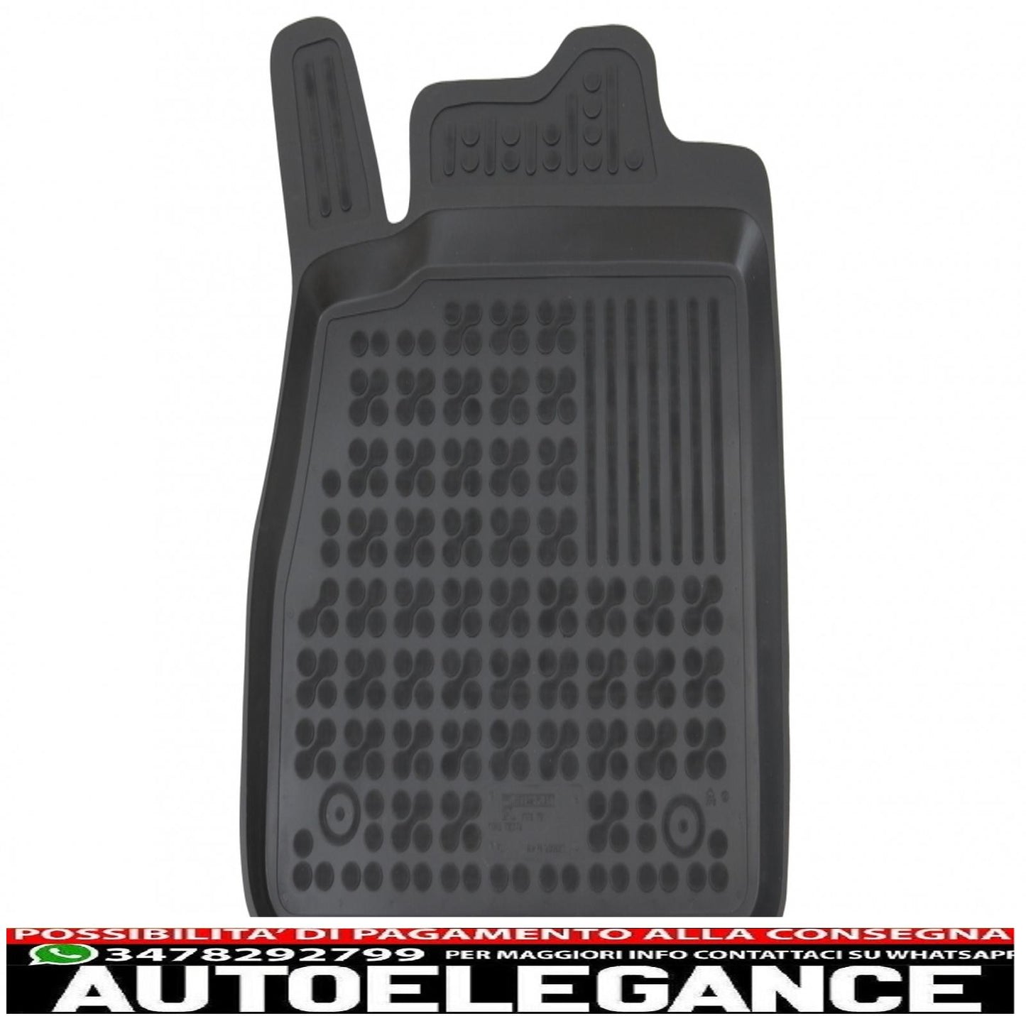 Black rubber car mats suitable for ford fiesta mk7 (2017-up) ecosport ii (2012-) ford puma (2019-)