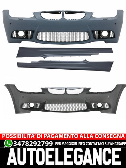 Paraurti anteriore con minigonne laterali adatto per BMW Serie 3 E92 Coupé E93