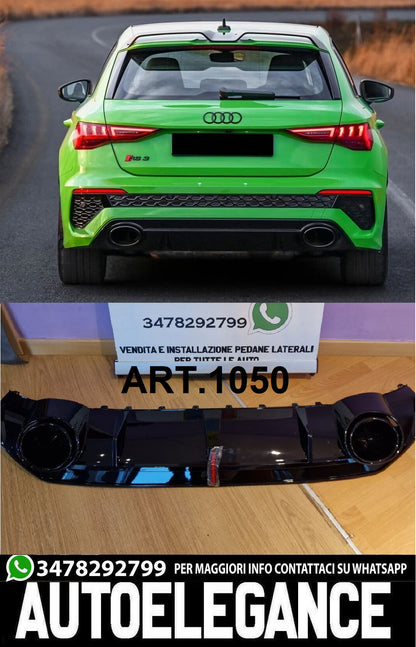 DIFFUSORE adatto per A3 8Y 2020+ SPORTBACK LOOK RS3 solo PER PARAURTI SLINE