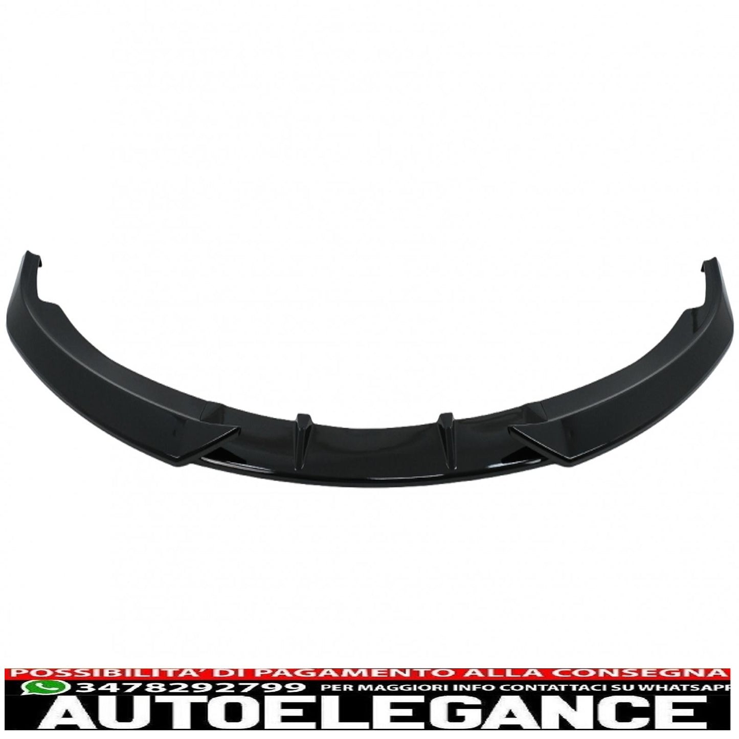 Front bumper additional spoiler suitable for BMW 3 Series E92 E93 (2006-2009) Coupe Cabrio Piano Black 