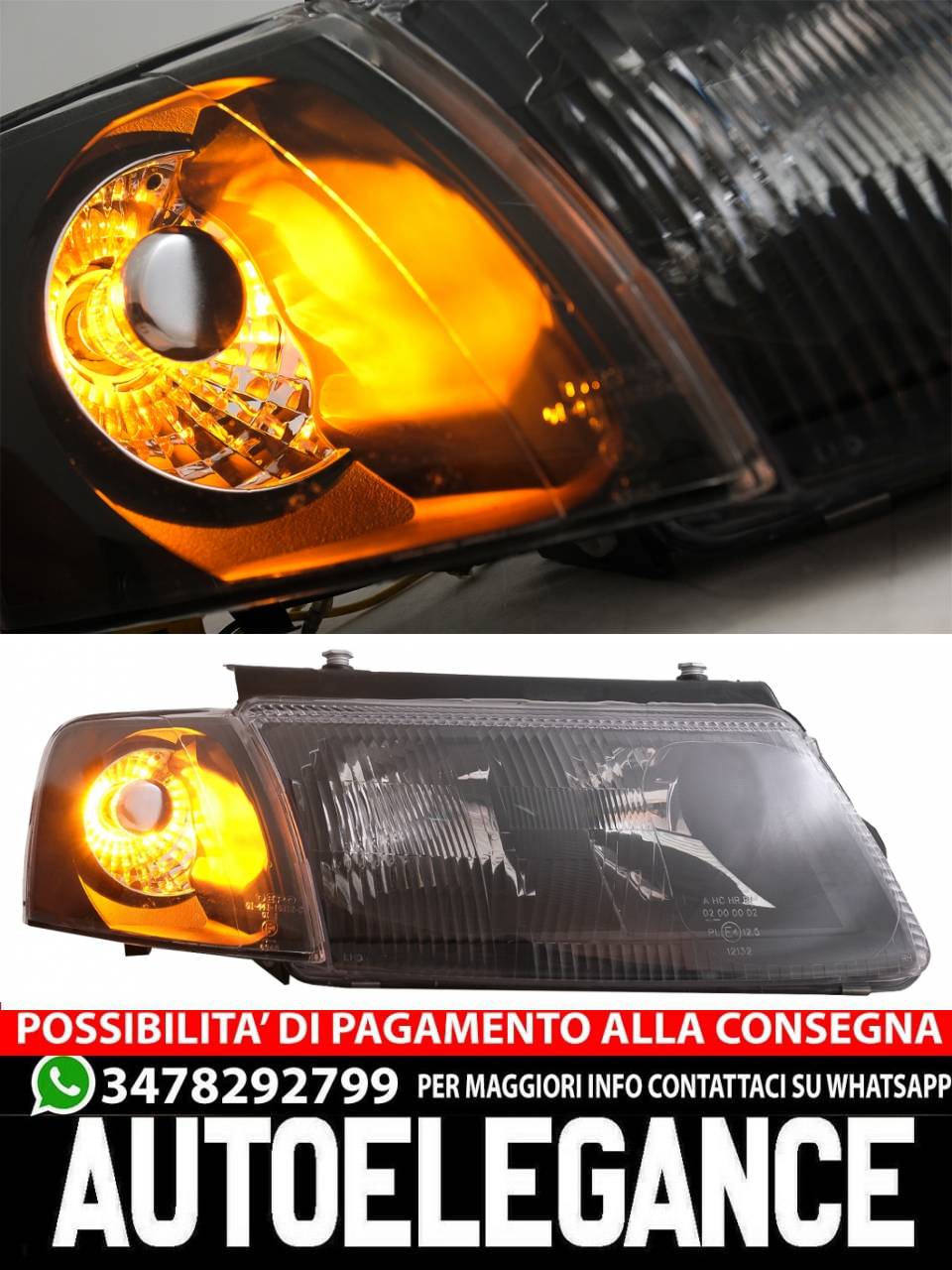Headlights suitable for VW Passat B5 3B (11.1996-08.2000) Black