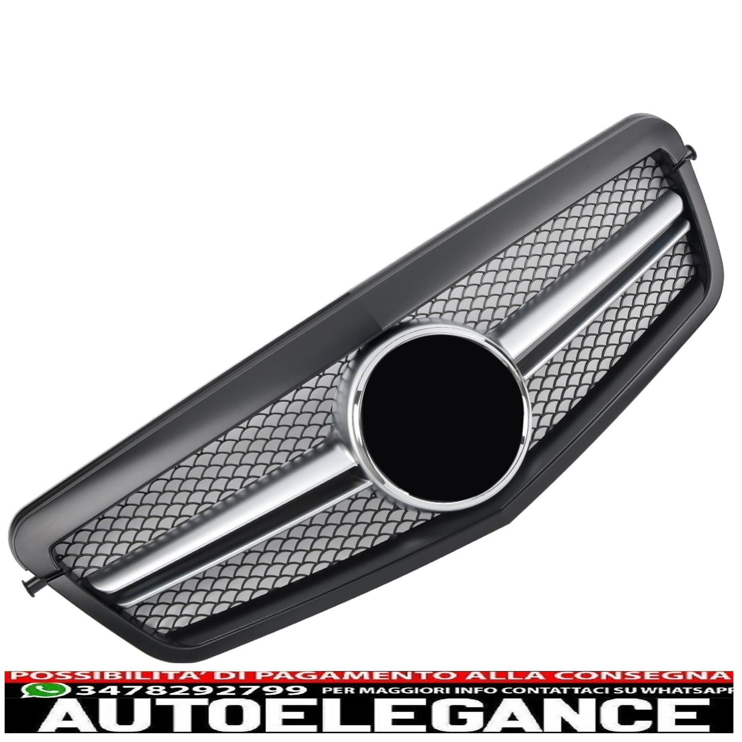 Sports radiator grille for Mercedes W212 up to 2013 matt black
