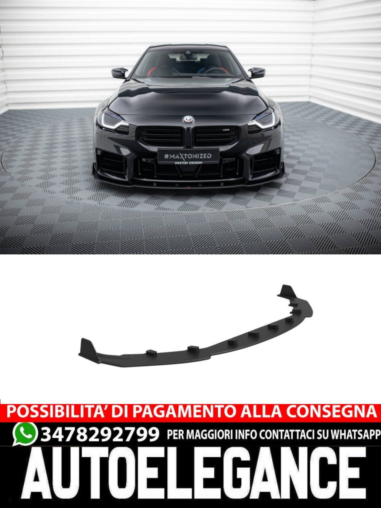 SPLITTER ANTERIORE STREET PRO adatto per V.2 BMW M2 G87  (2023 - )