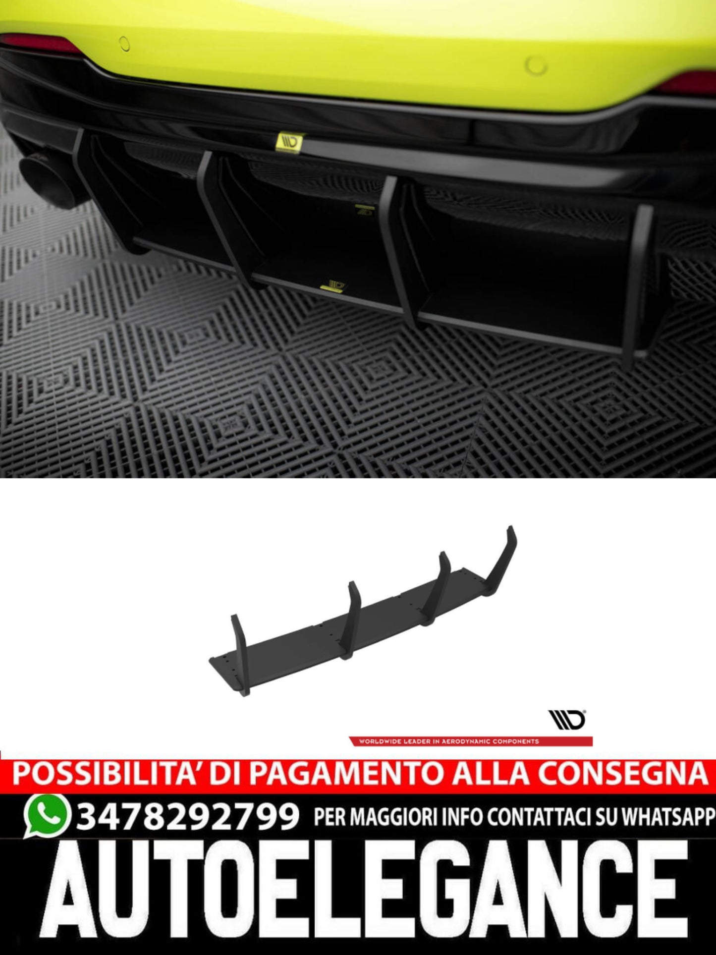 STREET PRO DIFFUSORE POSTERIORE ADATTO PER  V.1 BMW 1 F40 M-PACK / M135I  2019 -