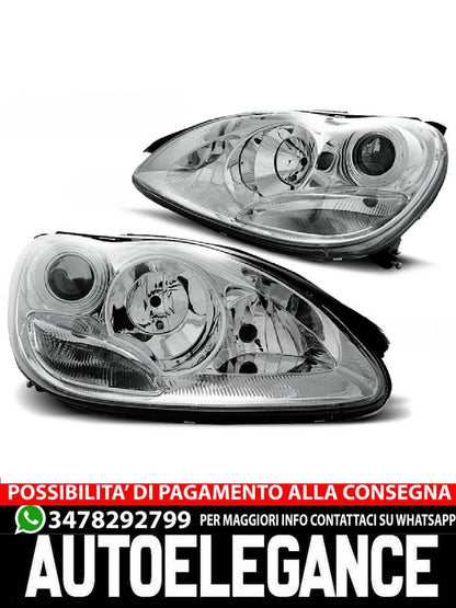 CHROME HEADLIGHTS for MERCEDES W220 S-Class 09.98-05.05 