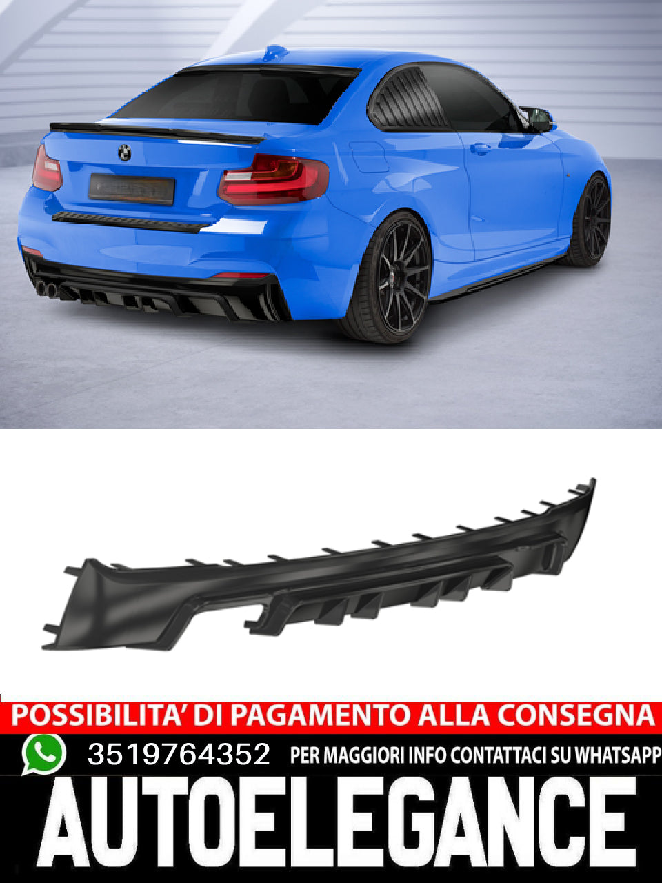 Diffusori posteriore per BMW 2er (F22 / F23) Pacchetto M