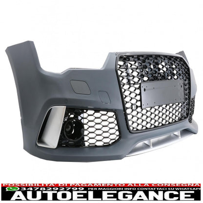 front bumper suitable for audi a7 4g facelift (2015-2018) rs7 design with grille 