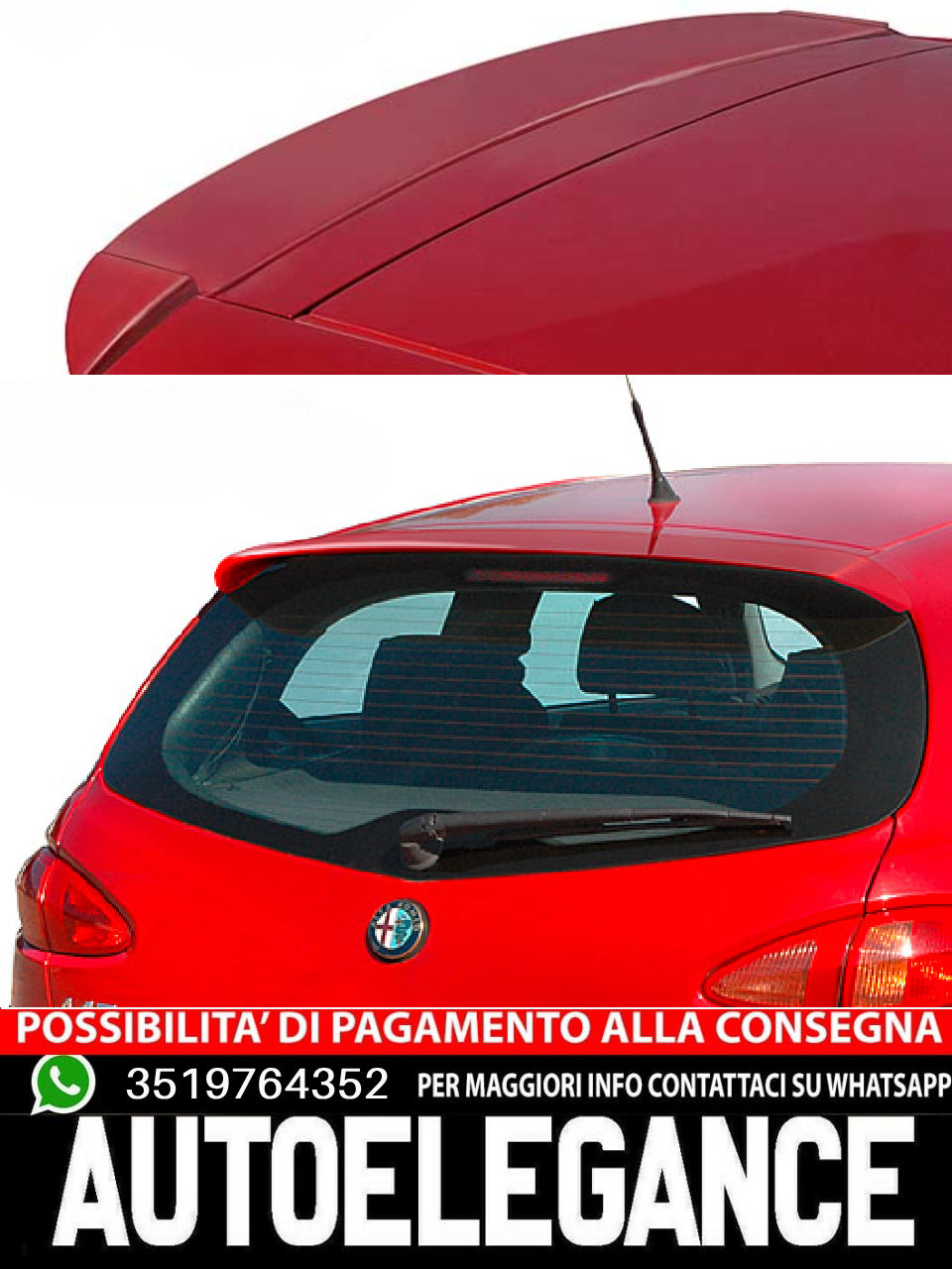 Spoiler tetto posteriore adatto per Alfa Romeo 147