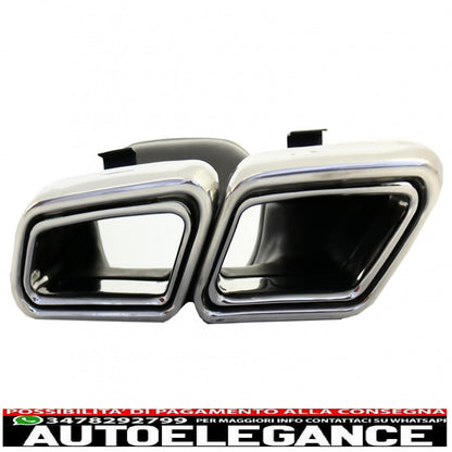 Exhaust muffler tips suitable for mercedes s class w222 e class w212 s212 facelift cls w218 sl class r231 e63 s63 sl65 design