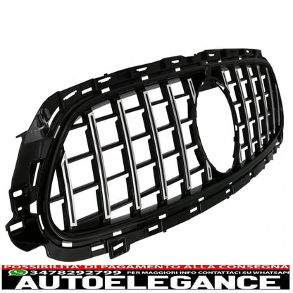 griglia centrale adatta per mercedes classe e facelift w213 s213 c238 a238 sport line (2020-up) gt-r design panamericana cromata