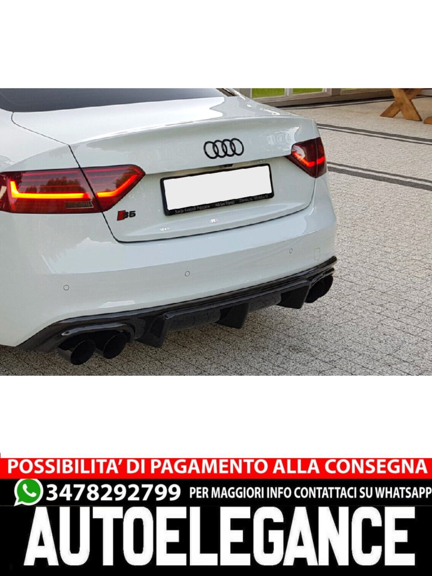 SPOILER SUITABLE FOR AUDI A5 8T S-LINE LIFT 2012-2016 
