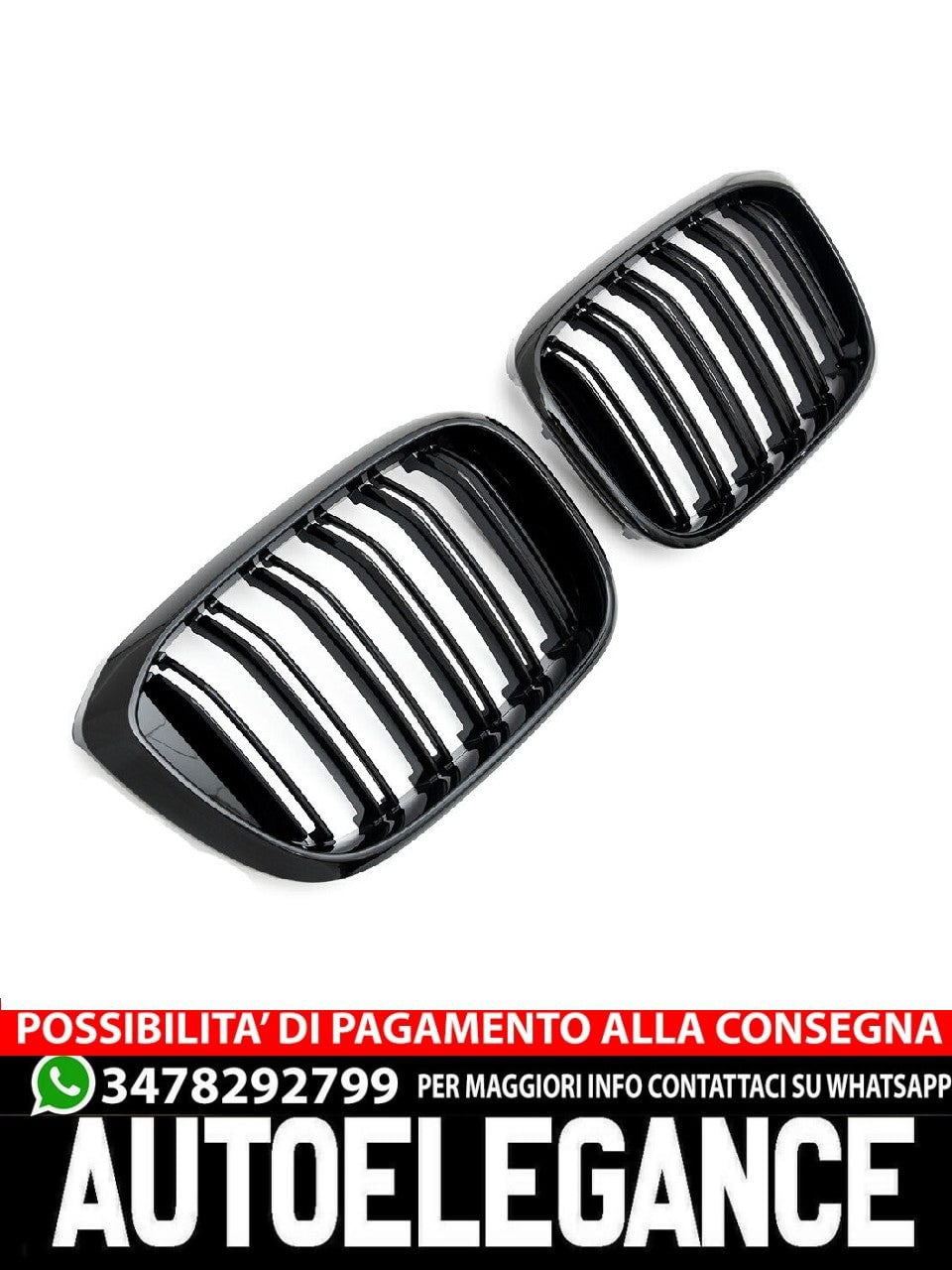 GRILLE FOR BMW X3 X4 G01 G02 GLOSS BLACK 
