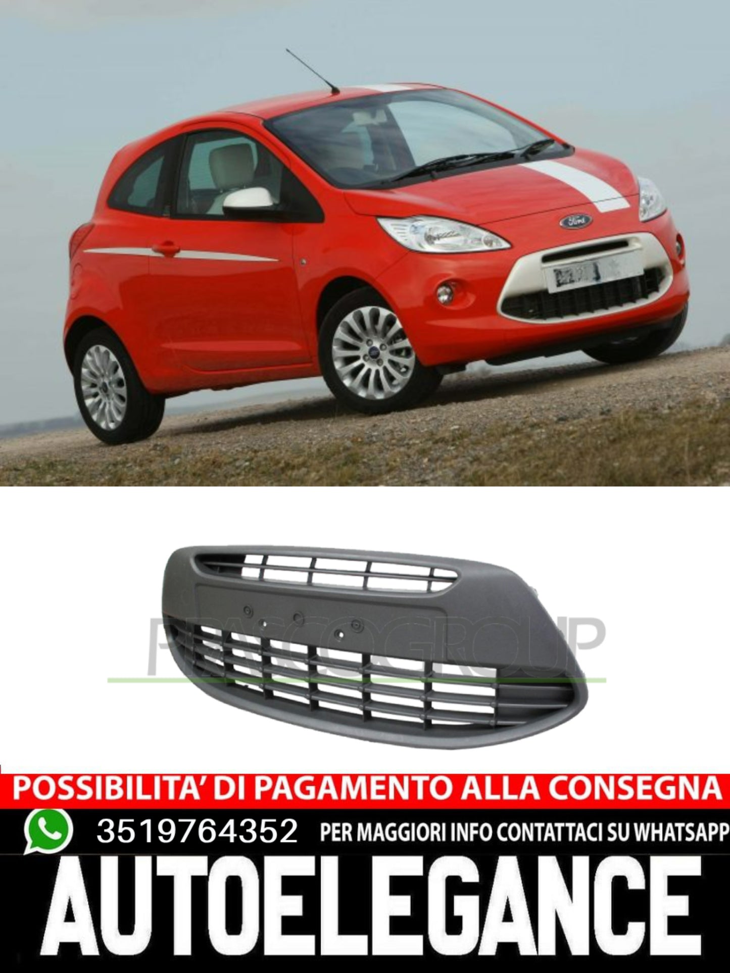 Griglia Paraurti Prasco Anteriore Per Ford Ka 1595922