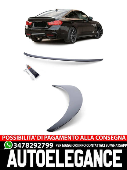 Sport rear spoiler lip black with ABE suitable for BMW 4 Series F32 Coupe from 13-