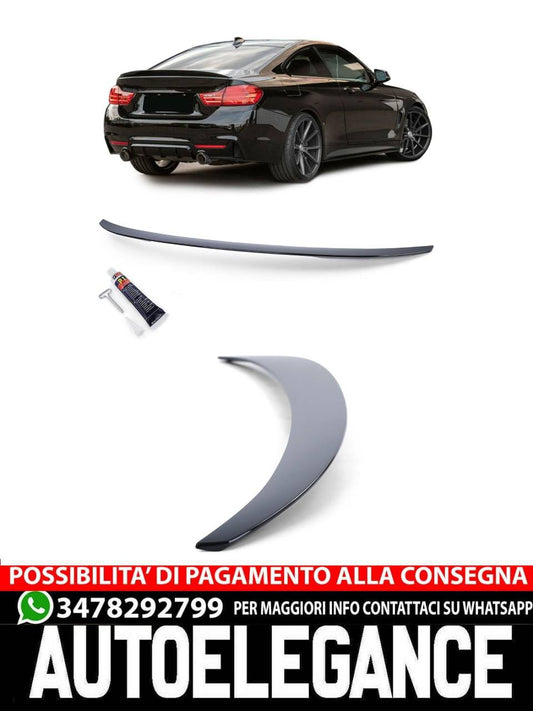 Sport spoiler posteriore labbro nero con ABE adatto a BMW Serie 4 F32 Coupé da 13-