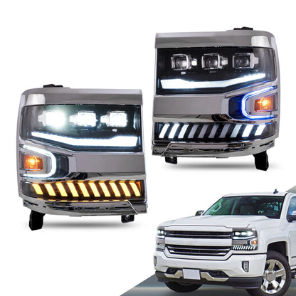 Fari a LED Projector per Chevy Silverado 1500 2016-2019 (non adatti ai modelli LED di fabbrica)